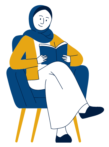 Cartoon - Woman Reading